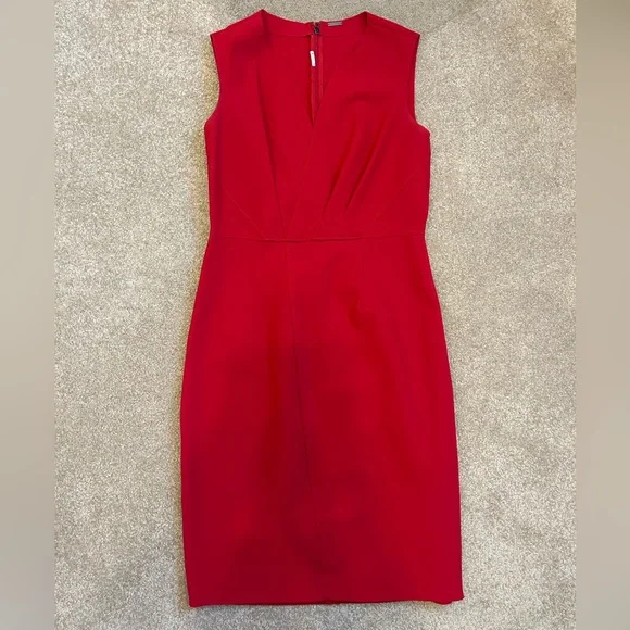 open lace back dress Tahari Red Sequin Short Sleeve Cocktail Dress